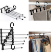 Gruccia-Multiuso-Per-Pantaloni-5-In-1-Stampelle-Organizer-Armadio-Salvaspazio