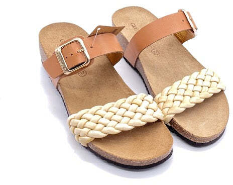 GRUNLAND Ciabatta Donna Memi Cuoio