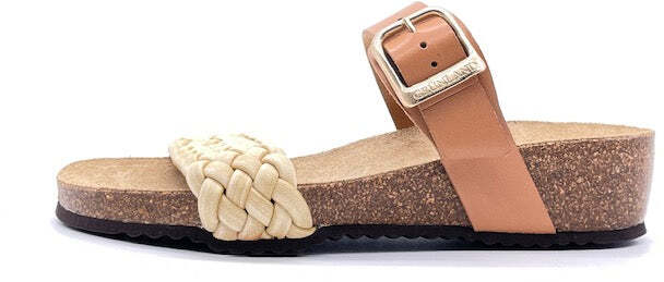 GRUNLAND Ciabatta Donna Memi Cuoio