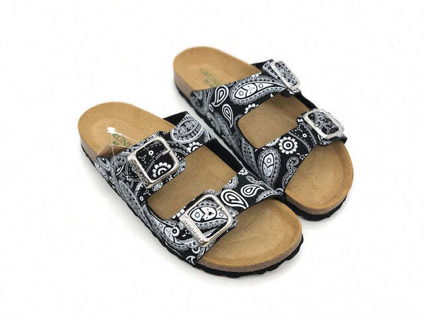GRUNLAND Ciabatte donna due fasce CB2671 Nero