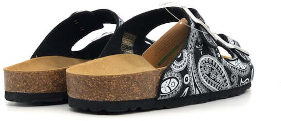 GRUNLAND Ciabatte donna due fasce CB2671 Nero