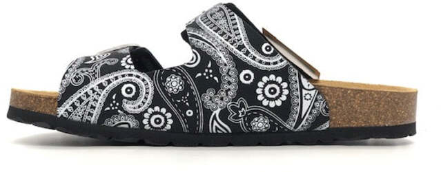 GRUNLAND Ciabatte donna due fasce CB2671 Nero