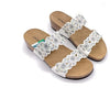 GRUNLAND Ciabatte Donna Memi Bianco Brillantini