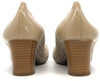 GRUNLAND Decollete donna CIAC beige forato con punta in vernice e tacco 50