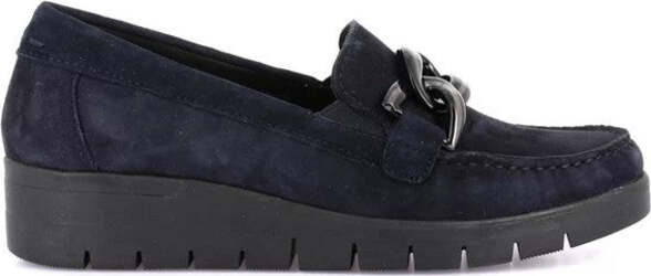 Grunland-mocassino-donna-Tafa-in-camoscio-con-catena-Navy-SC4362