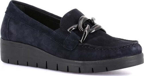 Grunland-mocassino-donna-Tafa-in-camoscio-con-catena-Navy-SC4362