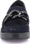 Grunland-mocassino-donna-Tafa-in-camoscio-con-catena-Navy-SC4362