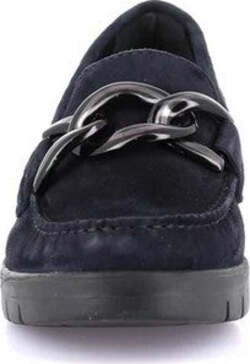 Grunland-mocassino-donna-Tafa-in-camoscio-con-catena-Navy-SC4362