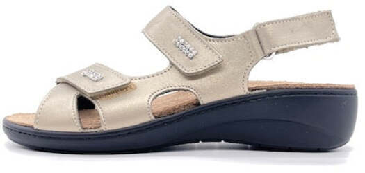 GRUNLAND Sandali Donna Esta Platino