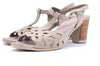 GRUNLAND Sandalo donna FERM in pelle scamosciata beige