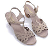 GRUNLAND Sandalo donna FERM in pelle scamosciata beige