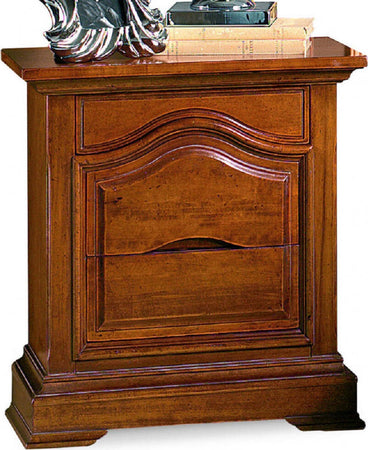 GRUPPO-COMO'-2-COMODINI-CLASSICO-IN-LEGNO-SAGOMATO-TINTA-NOCE