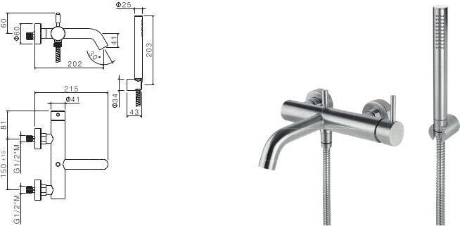 Gruppo-vasca-esterno-in-acciaio-inox-completo-di-Tubico-Nilo
