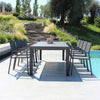 Tavolo in alluminio piano effetto legno Bahia allungabile per esterno e giardino 190/250 cm
