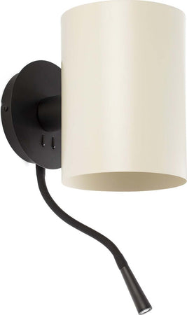 GUADALUPE Lampada da parete con lettore nera/beige Illuminazione/Illuminazione per interni/Illuminazioni per pareti/Applique Led Mall Home - Napoli, Commerciovirtuoso.it