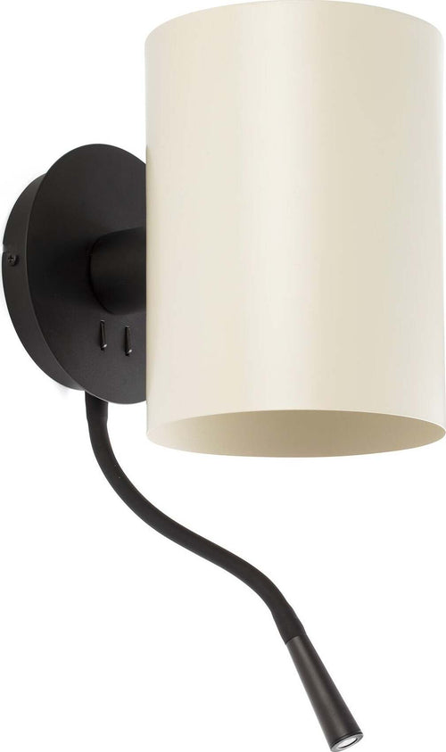 GUADALUPE Lampada da parete con lettore nera/beige Illuminazione/Illuminazione per interni/Illuminazioni per pareti/Applique Led Mall Home - Napoli, Commerciovirtuoso.it