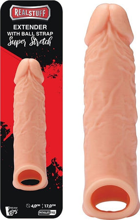 Guaina Prolunga per Pene Realstuff Extender With Ball Strap 6.5” Prolunga Fallica Per Il Pene In Silicone Color Carne 16,5 Cm Salute e cura della persona/Erotismo e contraccezione/Sex toys/Guaine e prolunghe per il pene Kondorama - Martinsicuro, Commerciovirtuoso.it