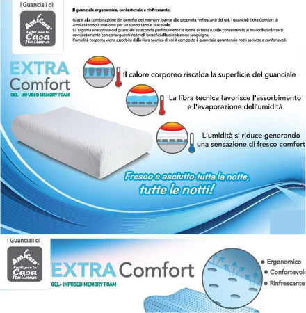 Guanciale Amicasa Extra Comfort Casa e cucina/Tessili per la casa/Biancheria da letto/Cuscini/Cuscini standard Scontolo.net - Potenza, Commerciovirtuoso.it