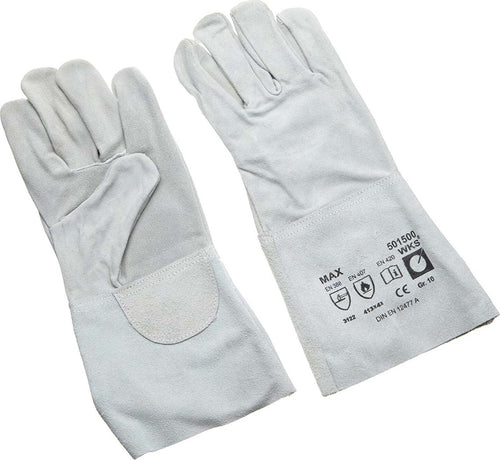 Guanti da saldatore in crosta bovina con polsino lungo h 14 cm T.10 Fai da te/Sicurezza e protezione/Attrezzature per sicurezza sul lavoro/Guanti/Guanti da lavoro La Zappa - Altamura, Commerciovirtuoso.it