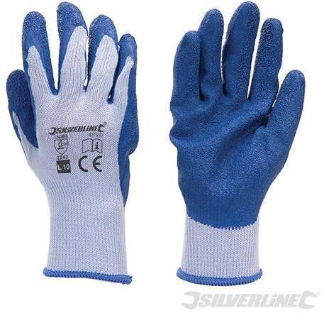 Guanti in lattice calibro 10 utilizzo generico cotone poliestere acrilico silverline