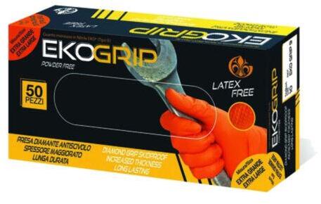 Guanti Strong Arancio Active Gear 50 pezzi 8,4 Grammi Guanti Trama Diamante Gommista Meccanico