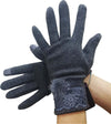 Guanti-Tessuto-Cotone-Donna-Grigio-Pon-Pon-Pizzo-Taglia-8-Gloves-Fodera