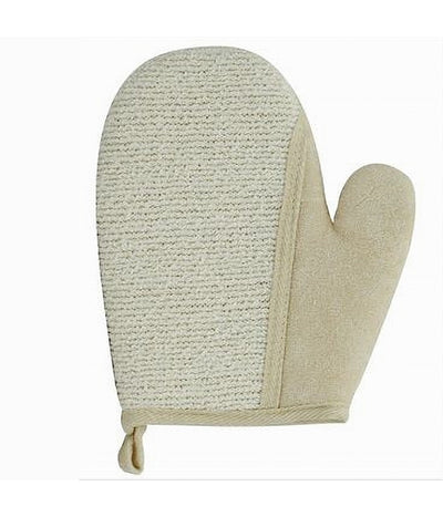 Guanto Doccia Bagno Esfoliante Per La Cura Pulizia Pelle Corpo 21 Cm Beige 79663