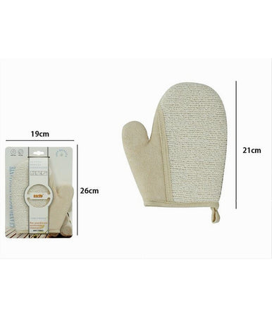 Guanto Doccia Bagno Esfoliante Per La Cura Pulizia Pelle Corpo 21 Cm Beige 79663