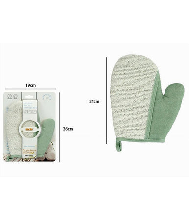 Guanto Doccia Bagno Esfoliante Per La Cura Pulizia Pelle Corpo 21cm Verde 79662