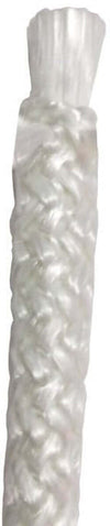 Guarnizione Di Tenuta Artica Bianca (Trecciatura In Fili Di Vetro) Diametro 12Mm, Resistente Fino A 750°C.
