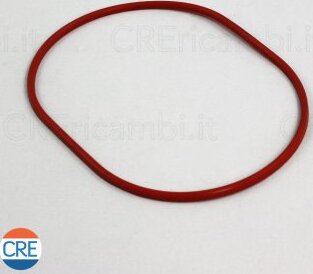 Guarnizione-Ovale-Caldaia,-Silicone,-Rossa,-102-x-135-mm