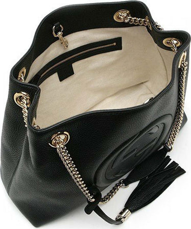 Gucci-Borsa-Soho-Nera-Donna-Logo-Pelle-Cellarius-Modello-536196-A7M0G-1000-da-donna