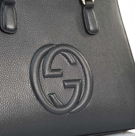 Gucci-Borsa-Soho-Nera-Donna-Pelle-Dollar-Calf-Modello-607721-CAO0G-1000-da-donna