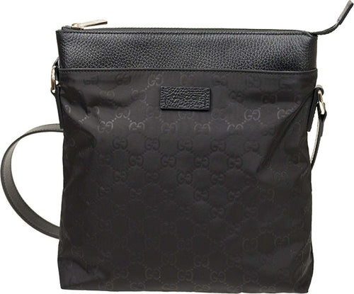 Gucci-Borsello-Messenger-Nero-Uomo-Tessuto-GG-Canvas-e-Pelle-Mod.-510342-K28BN-1000-da-uomo