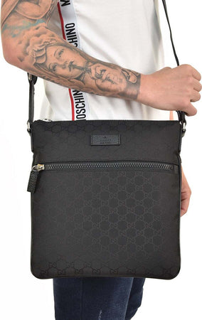 Gucci-Borsello-Messenger-Nero-Uomo-Tessuto-GG-Canvas-Mod.-449184-G1XHN-8615-da-uomo