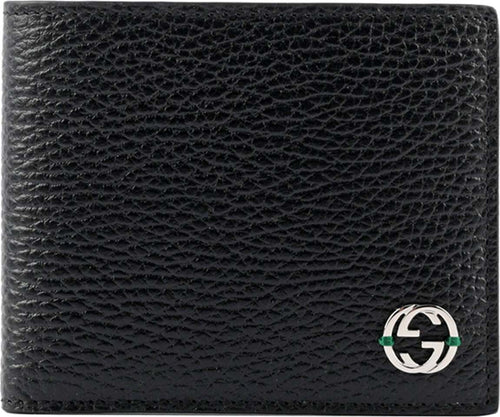 Gucci-Portafogli-Bifold-Nero-e-Verde-Uomo-Pelle-Dollar-Calf-Mod.-610464-CAO2N-1080-da-uomo