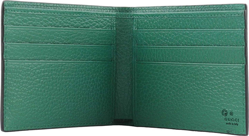 Gucci-Portafogli-Bifold-Nero-e-Verde-Uomo-Pelle-Dollar-Calf-Mod.-610464-CAO2N-1080-da-uomo
