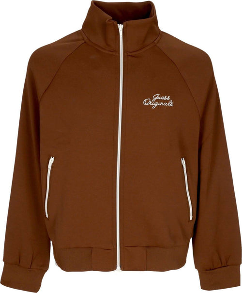 GUESS-ORIGINALS-Giacca-Tuta-Uomo-Go-Tricot-Track-Jacket-Brown-Sand-da-uomo