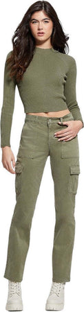 Guess-pantalone-cargo-verde-Sexy-Kori-W4RB59-W93CL