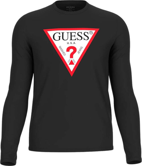 Guess-t-shirt-nera-manica-lunga-logo-grande-M2YI31-I3Z14