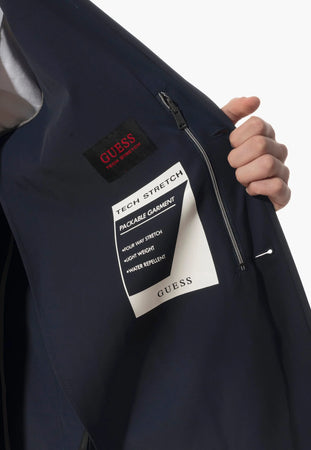 Blazer monopetto nero da uomo Guess Tyron con tasche e revers classico dettagli