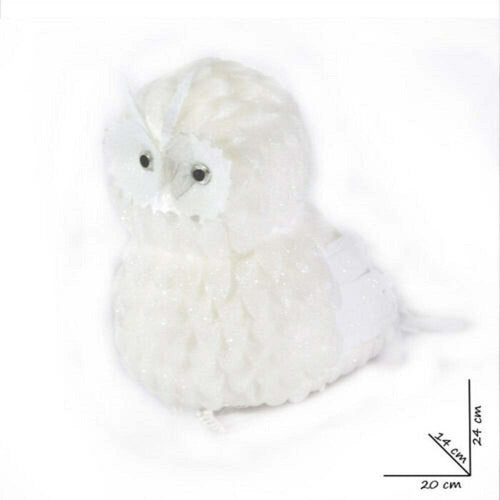 Gufo Piumato Decorazione Addobbo Natalizio Colore Bianco 20 X 15 X 24 Cm Casa e cucina/Decorazioni per interni/Addobbi e decorazioni per ricorrenze/Decorazioni natalizie/Orpelli e festoni Trade Shop italia - Napoli, Commerciovirtuoso.it