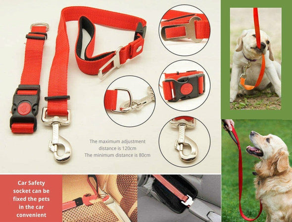 GUINZAGLIO CINTURA DI SICUREZZA PER CANI CANE + COLLARE REGOLABILE X SEDILE AUTO Prodotti per animali domestici/Cani/Collari imbracature e guinzagli/Guinzagli/Guinzagli retrattili Trade Shop italia - Napoli, Commerciovirtuoso.it