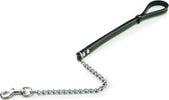 Guinzaglio con catena in doppio cuoio cucito 85 cm Prodotti per animali domestici/Cani/Collari imbracature e guinzagli/Guinzagli/Guinzagli base La Zappa - Altamura, Commerciovirtuoso.it
