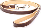 Guinzaglio in cuoio per cani con manico imbottito e moschettone in metallo Prodotti per animali domestici/Cani/Collari imbracature e guinzagli/Guinzagli/Guinzagli base La Zappa - Altamura, Commerciovirtuoso.it