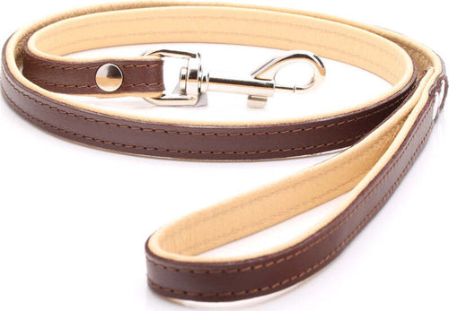 Guinzaglio in cuoio per cani con manico imbottito e moschettone in metallo Prodotti per animali domestici/Cani/Collari imbracature e guinzagli/Guinzagli/Guinzagli base La Zappa - Altamura, Commerciovirtuoso.it