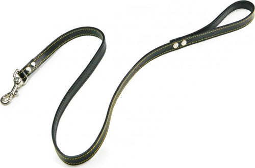 Guinzaglio in doppio cuoio cucito 50 cm con moschettone in metallo Prodotti per animali domestici/Cani/Collari imbracature e guinzagli/Guinzagli/Guinzagli base La Zappa - Altamura, Commerciovirtuoso.it
