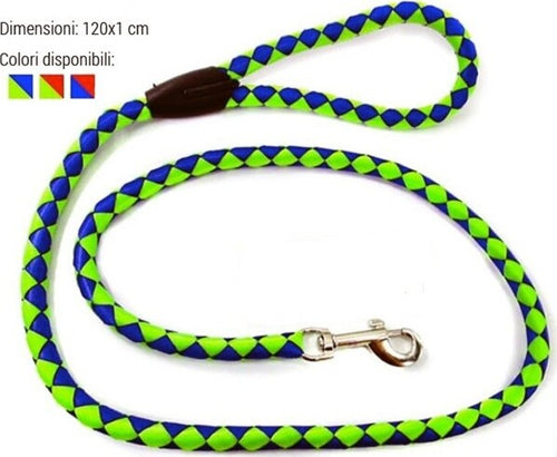 Guinzaglio-Per-Animali-Cani-Cane-120-Cm-In-Nylon-Con-Gancio-Acciaio-Vari-Colori