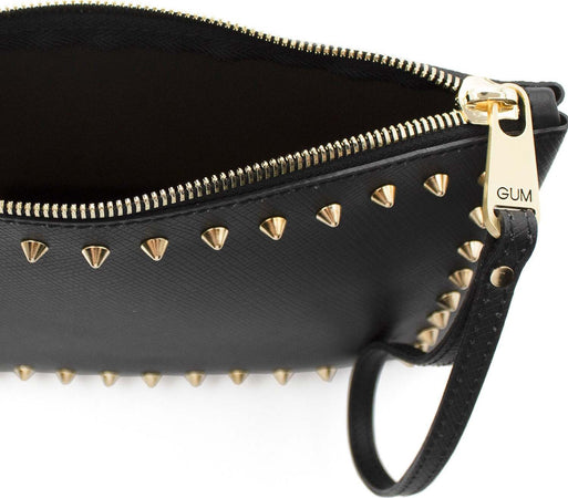 Gum Bc4042/1 Pochette Da Donna Gum Design by Gianni Chiarini Nera Pochette Zip Con Manico Rinforzato Dettaglio Borchie Pochette 25x18x4 Cm Moda/Donna/Borse/Pochette e Clutch Starbag - Gaeta, Commerciovirtuoso.it
