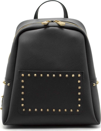 Gum Zn1753 Zaino Da Donna Gum Design by Gianni Chiarini Nero Zainetto Casual 1 Manico E Spallacci in Pelle Regolabili Dettaglio Borchie Dorate Zaino Con Zip E Tasca Esterna 26x29x13 Moda/Valigie borse e accessori da viaggio/Zaini/Zaini Casual Starbag - Gaeta, Commerciovirtuoso.it